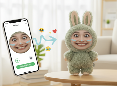 Lil Me™ Custom Face Plush - handmade with your photo